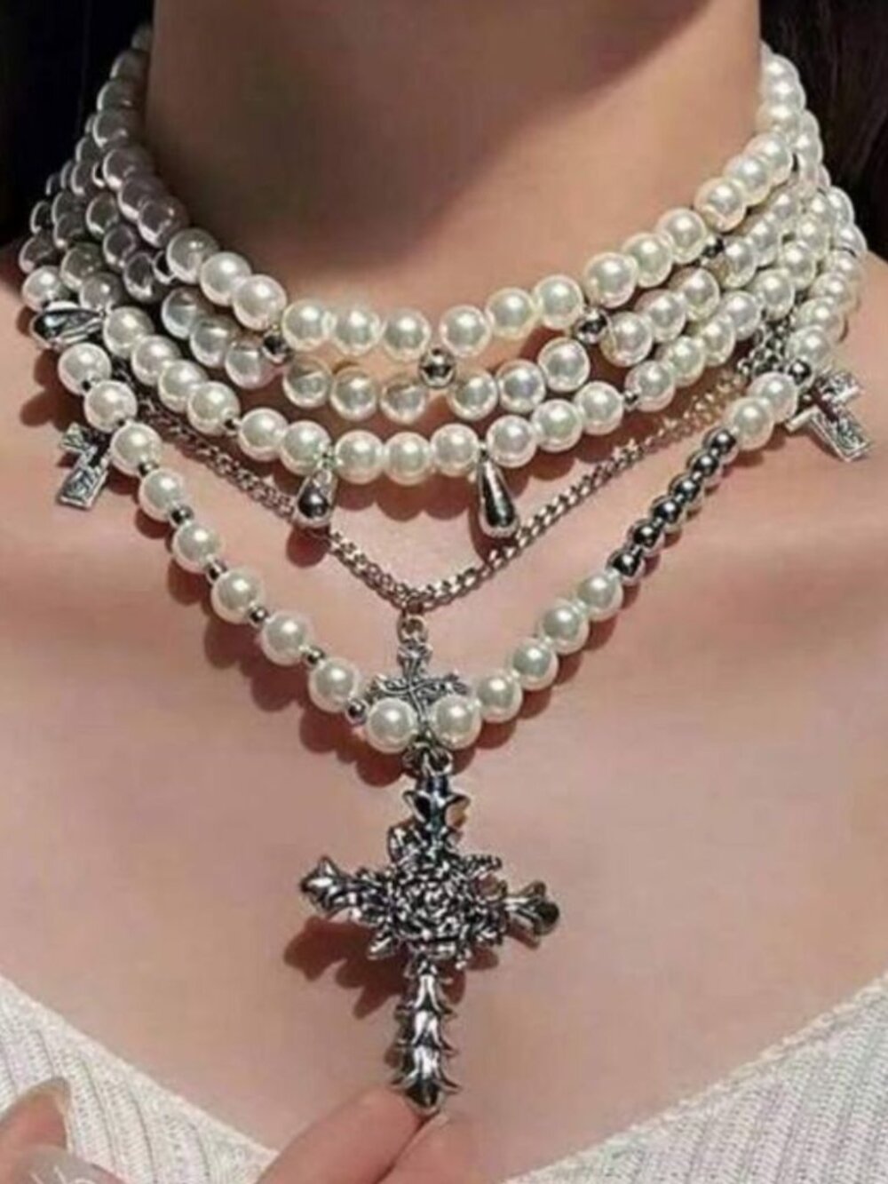 Statement Cross NecklaceSet N1130